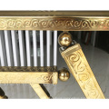 Golden colored decorative grill design 304 security stainless steel material Handrail for escalator railing